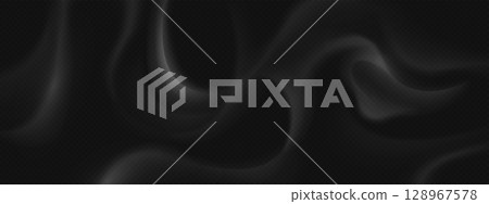 Realistic smoke overlay effect on black background 128967578