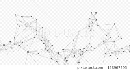Abstract tech network connection dots. Digital technology and big data analysis background. White background with plexus lines. Geometric background with abstract mesh Abstract tech network connection dots. Digital technology and big data analysis background. White background with plexus lines. Geometric background with abstract mesh 128967593
