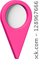 3D location pin sign pink color transparent background. 3D illustration graphic for website, desing element or map 128967666