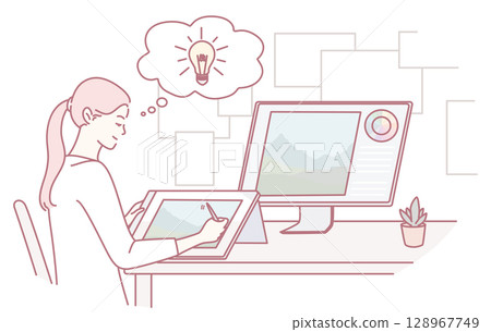 The Creative Process of a Designer Utilizing Digital Tools in Their Work Environment Effectively 128967749