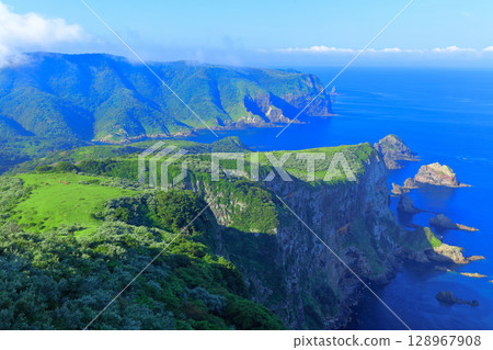 [Shimane Prefecture] Kuniga Coast as seen from Matengai Cliff (Nishinoshima, Oki Islands) 128967908