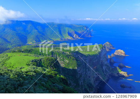 [島根縣] 從摩天崖眺望國賀海岸（隱岐諸島西之島） 128967909