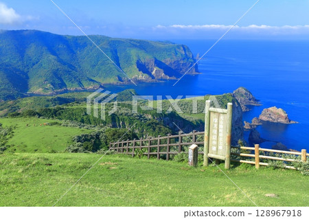 [Shimane Prefecture] Kuniga Coast as seen from Matengai Cliff (Nishinoshima, Oki Islands) 128967918