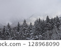 mountain on a snowy day 128968090