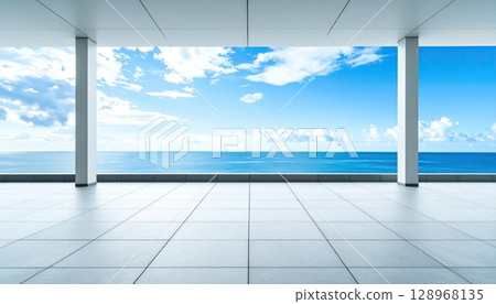 AI 圖像：可欣賞藍天和大海的甲板 128968135