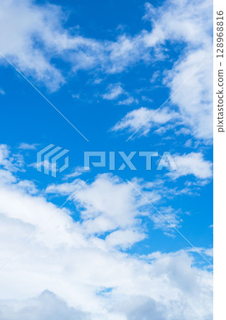 Summer sky: Clear blue sky and clouds 190 Summer sky: Clear blue sky and clouds 190 128968816