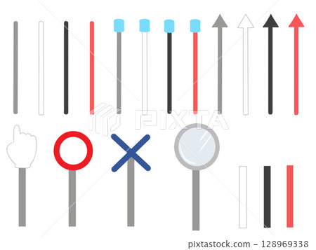 Various types of simple pointer icon set Various types of simple pointer icon set 128969338