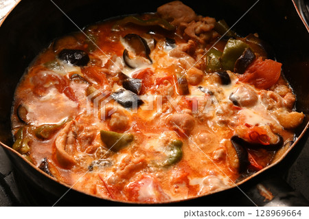 Ratatouille being simmered 128969664