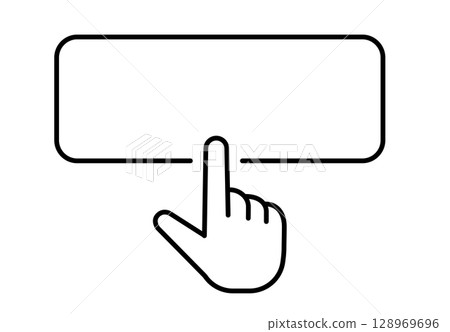 Hand pressing button icon blank 128969696