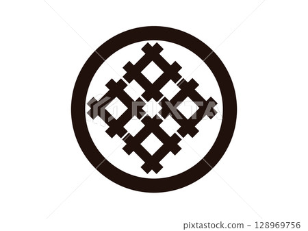 四個井圍成一個圓圈 128969756