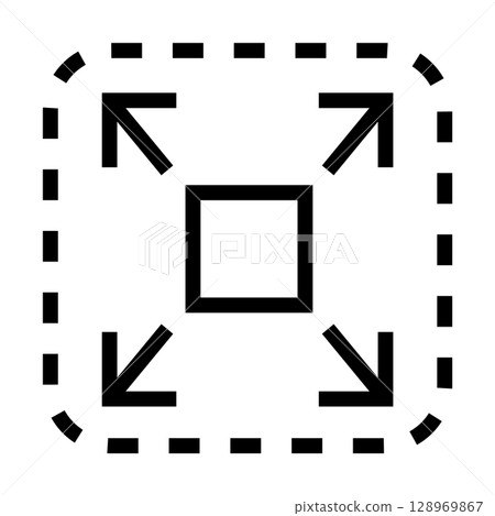 Size enlargement icon illustration 128969867