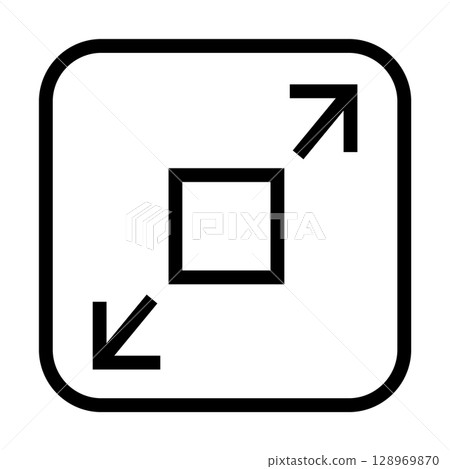 Size enlargement icon illustration 128969870