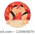 Sumo bouts 128969879