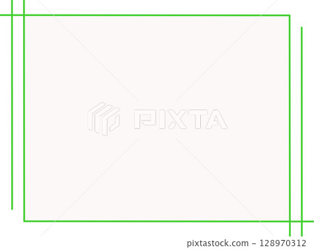Green straight frame material (white background) Green straight frame material (white background) 128970312