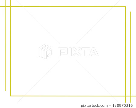 Yellow straight frame material (line art only) Yellow straight frame material (line art only) 128970316