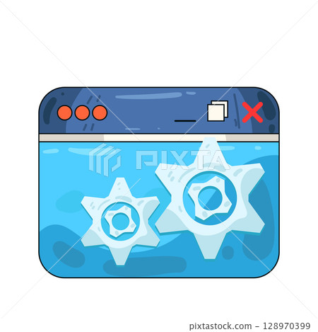 illustration of browser settings illustration of browser settings 128970399