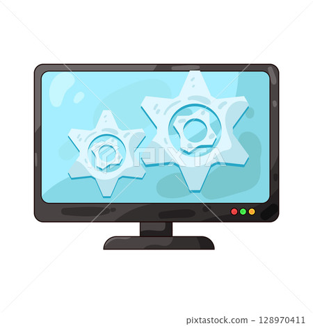 illustration of computer settings illustration of computer settings 128970411