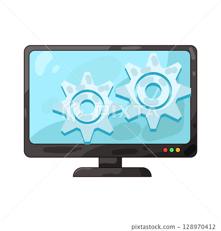 illustration of computer settings illustration of computer settings 128970412
