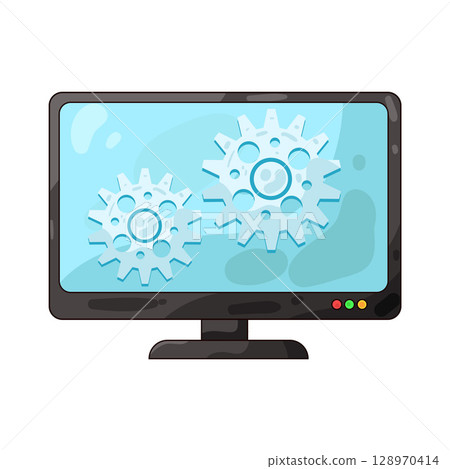 illustration of computer settings illustration of computer settings 128970414
