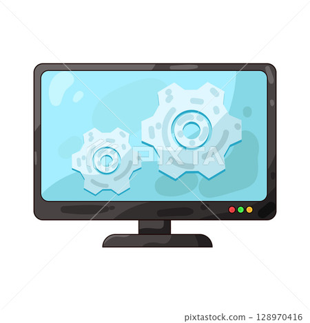 illustration of computer settings 128970416