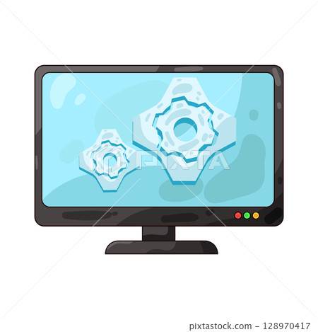 illustration of computer settings illustration of computer settings 128970417