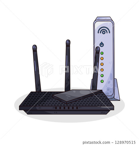 illustration of router illustration of router 128970515