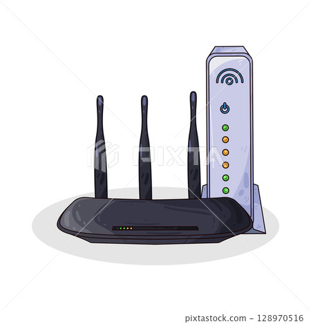 illustration of router illustration of router 128970516