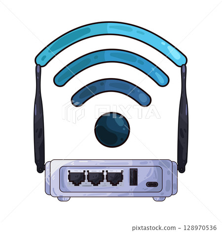illustration of router illustration of router 128970536