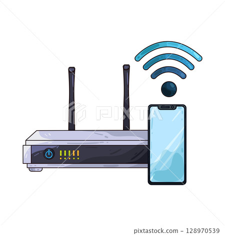 illustration of router illustration of router 128970539