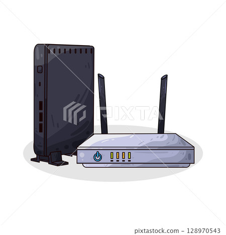 illustration of router illustration of router 128970543