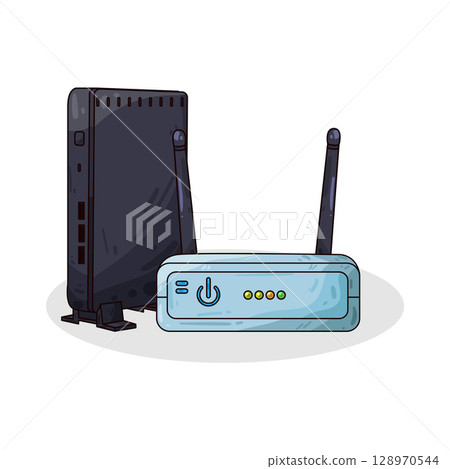 illustration of router illustration of router 128970544