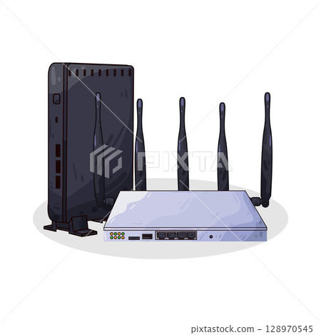 illustration of router illustration of router 128970545