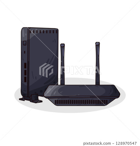 illustration of router illustration of router 128970547