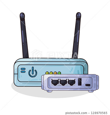 illustration of router illustration of router 128970565