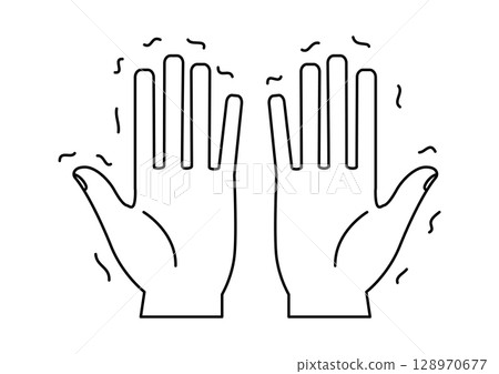 兩隻握手的簡單圖標 128970677