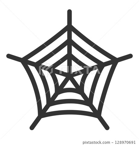 萬聖節裝飾：簡單的蜘蛛網插圖 128970691