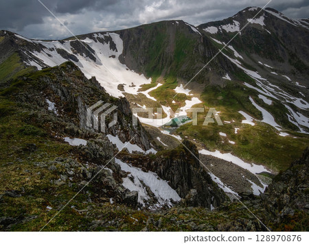 mountain lake among the rocks mountain lake among the rocks 128970876