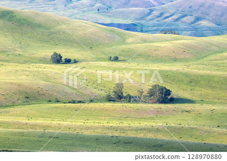 Hills stretching into the distance. Hills stretching into the distance. 128970880
