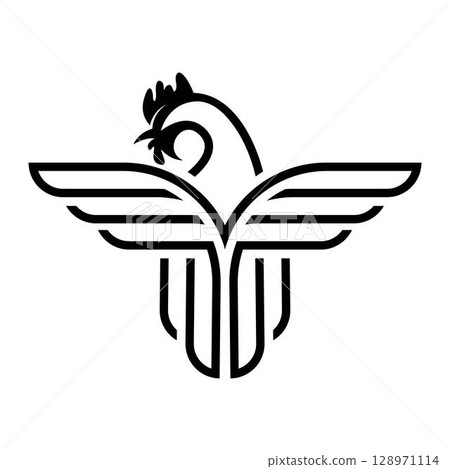 Rooster logo template icon design 128971114