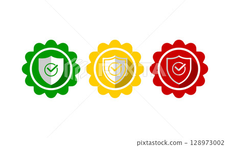 Verified Security Approval Emblems Set 128973002