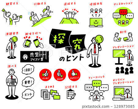 教師「探索」圖示集 教師「探索」圖示集 128973085