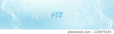 Health care or medical abstract background with hexagons, lines and dots. Scientific innovation banner template concept. Biology and pharmaceutical technology background. Vector illustration. Health care or medical abstract background with hexagons, lines and dots. Scientific innovation banner template concept. Biology and pharmaceutical technology background. Vector illustration. 128973193