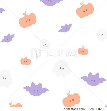 Cute Halloween pattern PNG 128973640