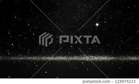 Fantastic lines of light floating in space 128974215