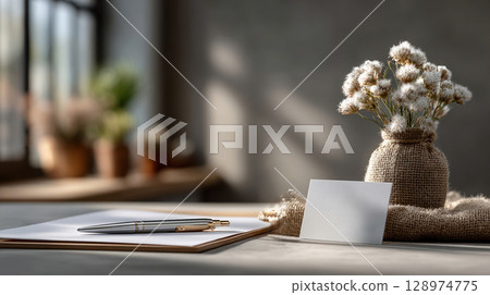Stationery Mockup on White Background 128974775