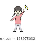 A woman who makes a good pose 128975032