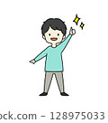 A man who makes a good pose 128975033