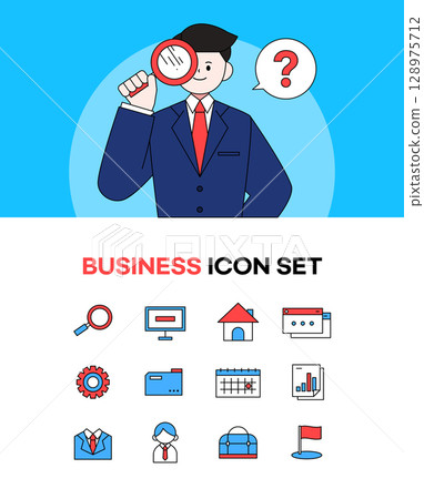 Character situation illustration icon set 128975712