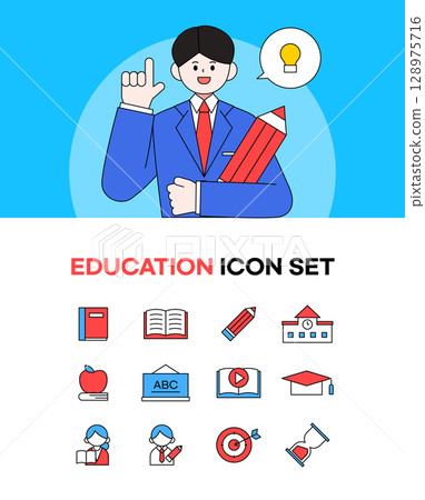 Character situation illustration icon set 128975716