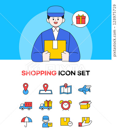 Character situation illustration icon set 128975719